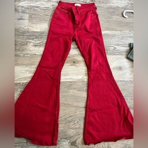 Shyanne Red Bell Bottoms
